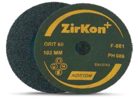Norton 178x22.23 mm 60 Grit Peripheral Coated Fibre Disc ZCP6C
