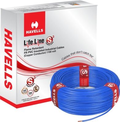Havells Life Line 0.75 Sq. mm Length 180m FR PVC Insulated Cable Blue