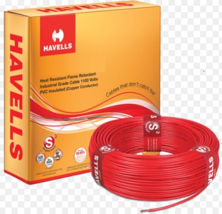 Havells Life Shield WHFNZNRL11X5 HFFR Compound Insulated Flexible Cable Single Core 1.5 Sq. mm 180 mtr - Red