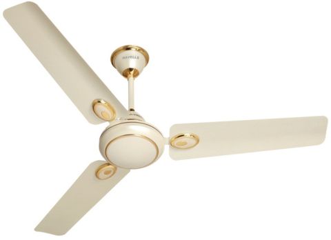 Havells Fusion 1200 mm 3 Blades Pearl Ivory-Gold Ceiling Fan FHCFUSTPIV48