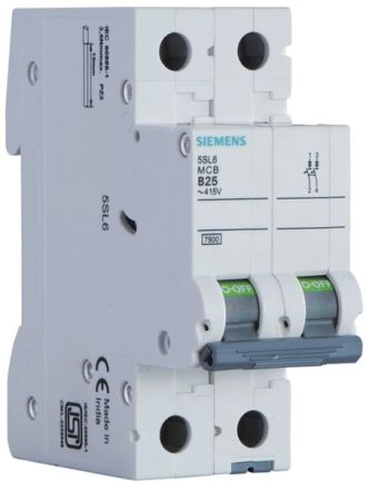 Siemens 5SL62206RC 20 A Two Pole MCB