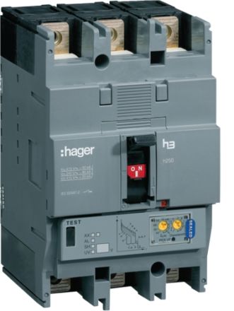Hager HNG100U Thermal Magnetic Release 3 Pole Molded Case Circuit Breaker MCCB (Rated Current 100 A)