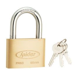 Spider Cylindrical Solid Brass Pad Lock With 3 Keys - PM60