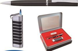 Pierre Cardin Blaze Ball Pen and Jet Flame Lighter Gift Set
