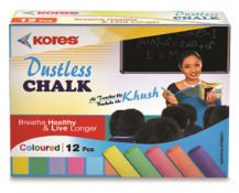 Kores Britemark Dustless Chalk Coloured Chalk (100 Pcs) Pack of 24 Boxes