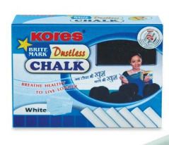 Kores Britemark Dustless Chalk White Chalk (100 Pcs) Pack of 24 Boxes