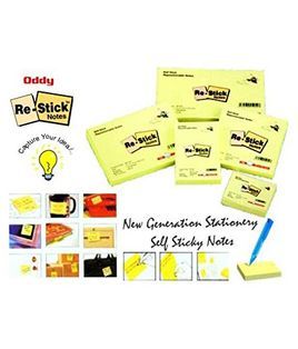 Oddy '3 x 5' Self Stick Repositionable Note Pad 100 Sheets (Set of 10 Pads)