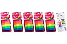 Oddy Re-Stick 5 Color Tape Flags With Dispensor (Set of 5)