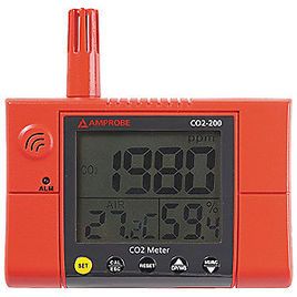 AMPROBE Wall-Mounted Carbon Dioxide Meter 23 to 139.8 Degrees F -4 to 139.8 Degrees F