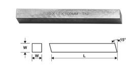 MIRANDA TOOLS S500 Square Bevelled Toolbit Blank (5/8 x 6 Inch)