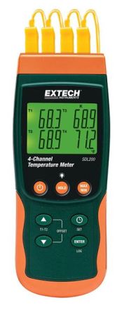 Extech SDL-200 4-Channel Datalogging Thermometer