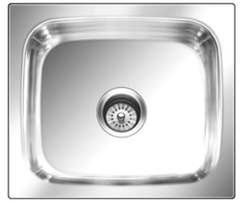 Nirali Grace Plain 380 x 305 mm Size Satin Finish Kitchen Sink