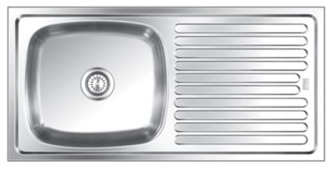Nirali Elegance 560 x 410 x 200 mm Bowl Size Satin Finish Kitchen Sink