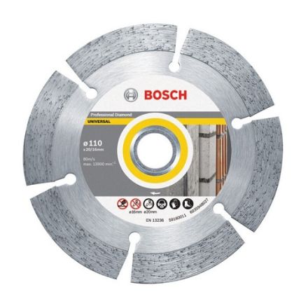 Bosch Diamond Cutting Disc Pro Dia Universal 110 x 20/16 x 2 x 12 mm Segment